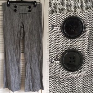 Vintage Lipsy Grey Retro Button Dress Pants
